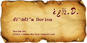 Ádám Dorina névjegykártya