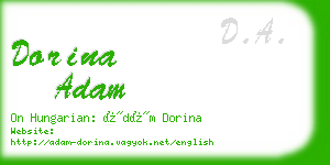 dorina adam business card